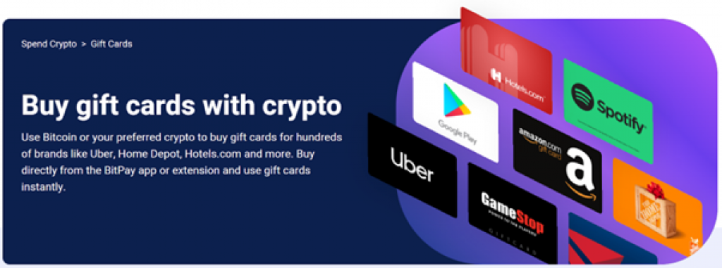 Bitpay cryptocurrency gift cards